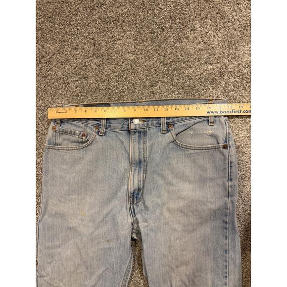 VTG Levi's 505 Regular Fit Straight Leg Mens Jeans 36x32 Light Wash Denim 90's * - Picture 5 of 16